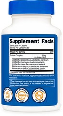 Nutricost Probiotic Complex ( 1 Billion CFU) 60 Capsules – Gluten-Free, Non-GMO