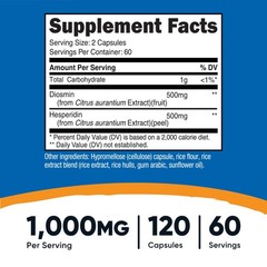 Nutricost Diosmin With Hesperidin (1000mg) 120 Capsules – Diosmin Complex, Vegan