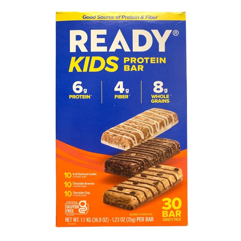 Ready Kids Protein Bar Variety Pack, 30 Count, 1.23 oz. Bars