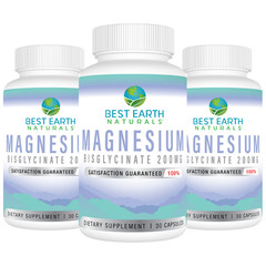 Magnesium Bisglycinate by Best Earth Naturals Buy 2 Get 1 FREE 3 Pack
