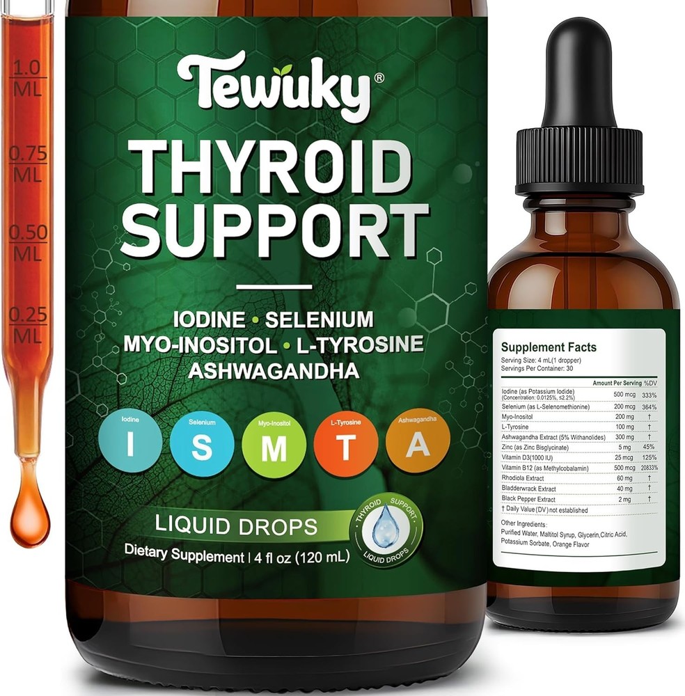 Thyroid Support Supplement Metabolism Booster, Energy, Brain Fog & Thinning Hair