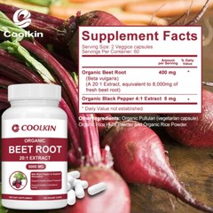 Beet Root 8000mg – Healthy Circulation, Heart and Blood Pressure Support 120pcs