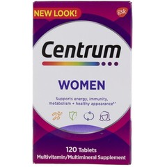 6 Pack Centrum Women Multi-Vitamin Multimineral Multivitamins Tablets, 120 Ct