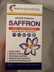 PhytoChoice Saffron Extract 60 Capsules Vegan GMO-Free Mood Appetite Support