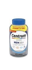 Centrum Silver MultiVitamin MultiMineral Complete Vitamin 275 Tabs Men Over 50+
