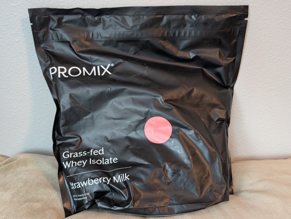 PROMIX Grass-Fed Whey Isolate – Strawberry Milk – High Protein Keto Powder, NEW