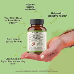 ACV Supplement 650mg 30~120CT Support for Gut, Metabolism & Skin Health
