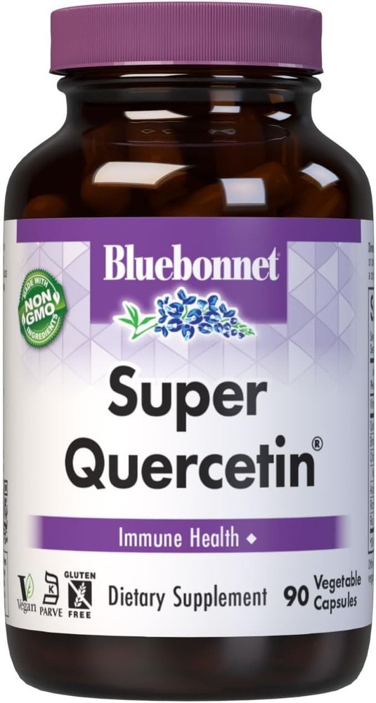 Bluebonnet Super Quercetin W/ Bromelain, Vitamin C & Rose Hips 90 Veg Capsules