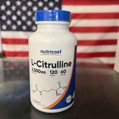Nutricost L-Citrulline 2500mg Per Serving, 60 Servings, 1250mg Per Tablet, 120