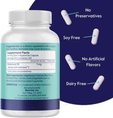 Melatonin SR(Sustained Release Formula, Made with Melotime) 3mg-120 Veg Capsules