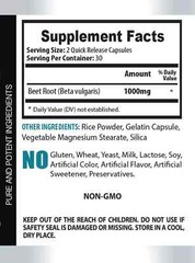 Balanced nutrition – BEET ROOT – Stamina enhancer 1 Bottles 60 Capsules
