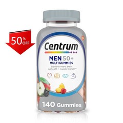 Centrum Men’s 50+ Multivitamin Gummies – 140ct: Certified Gluten-Free
