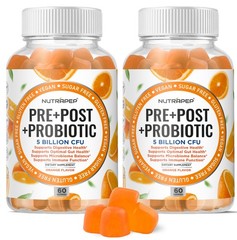 NutraPep Prebiotic Probiotic & Postbiotic Gummies for Women Men & Kids (2 Pack)