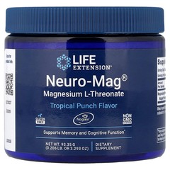 2 X Life Extension, Neuro-Mag�, Magnesium L-Threonate, Tropical Punch, 3.293 oz