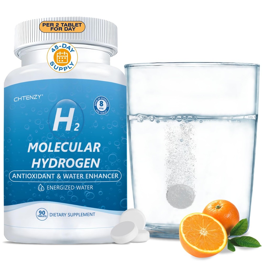 Hydrogen Water Tablets with Magnesium – 90 Count for Hydration & Energy