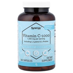 2 X Vitacost, Synergy�, Vitamin C-1000 Including L-Lysine & L-Proline, 240 Caps