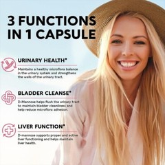 D-Mannose with Cranberry Extract -Long Term Bladder & Urinary Wellness Capsules