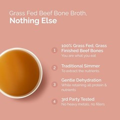 BLUEBIRD PROVISIONS Beef Bone Broth Protein Powder – Grass Fed Beef Protein P…