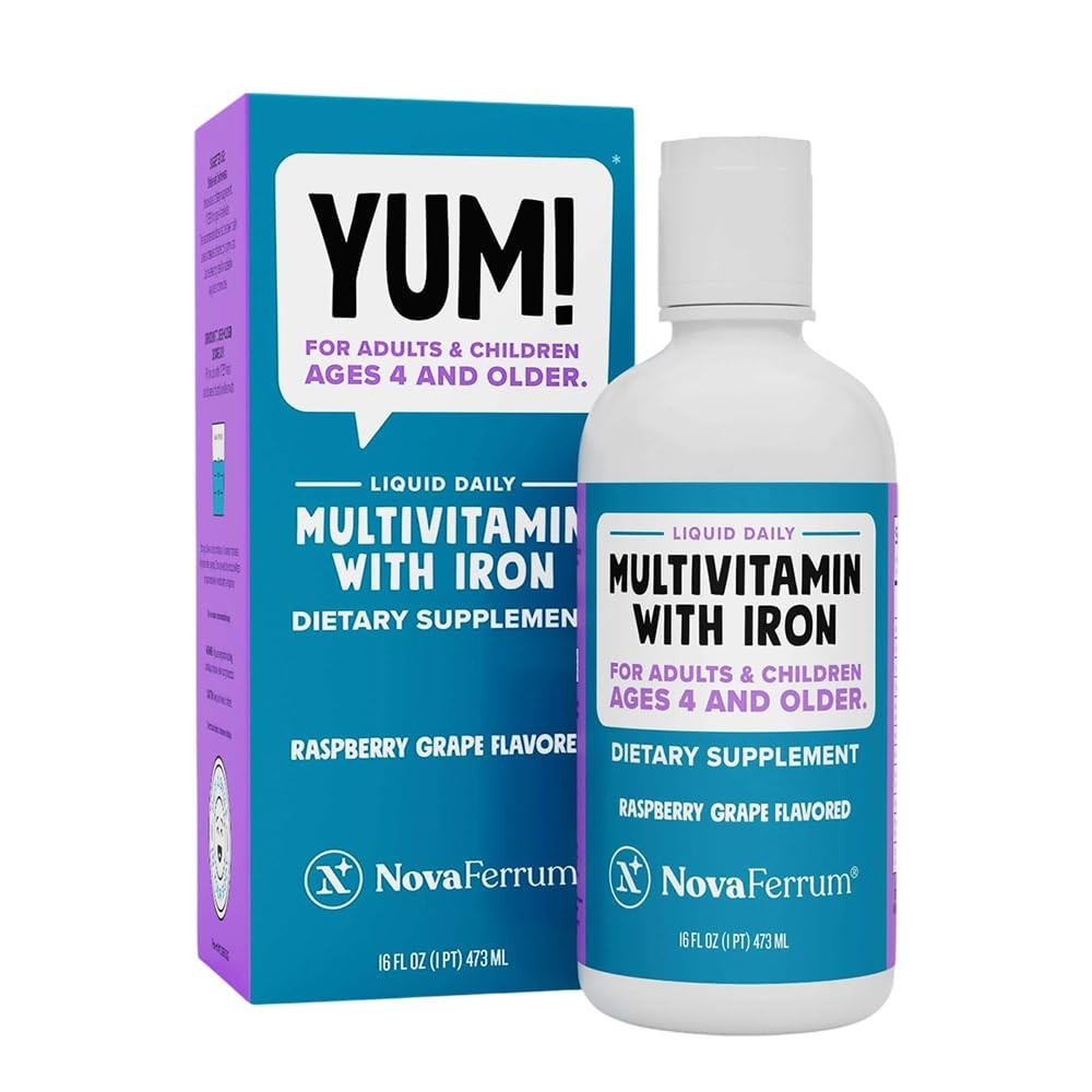 NovaFerrum Yum 16oz Multivitamin with Iron Ages 4+ Gluten Free Sugar Free