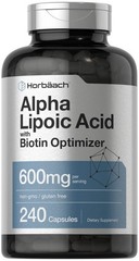 Horbäach Alpha Lipoic Acid 600mg | 240 Capsules | with 240 Count (Pack of 1)