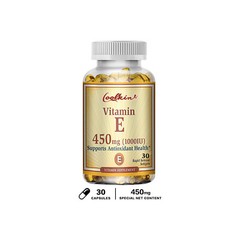 Vitamin E 1000 IU 450mg Capsules – Supports Skin Health, Anti-Aging, Antioxidant
