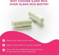 2X Biotin Complex Pills with Hyaluronic Acid MSM Collagen & Vitamin C – 120 Caps
