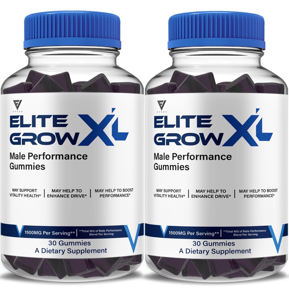 (2 Pack) Elite Grow XL Gummies for Men EliteGrow XL Supplement (2 Month Supply)