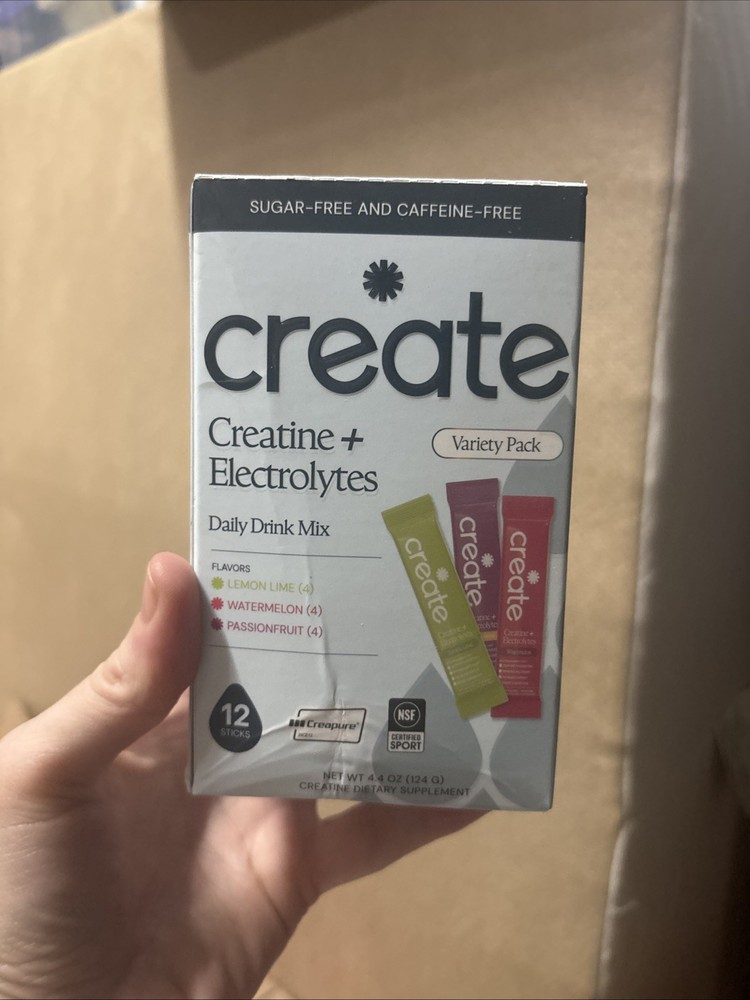 Create Creatine + Electrolytes New 12ct Exp 2/2028