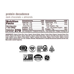 GoMacro MacroBar Vegan Protein Bars Dark Chocolate Almond 12 Ct