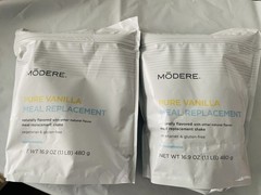 2 Modere Vanilla Meal Replacement Shake 1.1 LB Vegan Non-GMO Non Dairy Exp 10/26