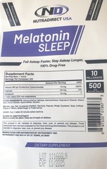 Melatonin 10mg TIME RELEASE Tablets – 500 Tablets EXP: MAR 2026