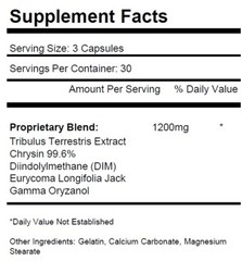 2 pk Test Booster Chrysin Low Test Boost Natural