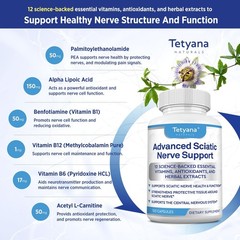 Advanced Sciatic Nerve Support Relief: Alpha Lipoic Acid Vitamin 120 Capsules