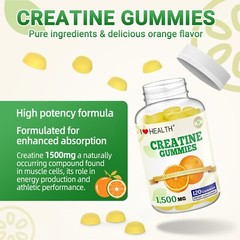 Creatine monohydrate Gummies for Muscles Growth & Strength Workout Recovery