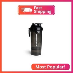 Smartshake O2GO ONE Plastic Protein Shaker Bottle 800 ml | 27 oz – Leakproof Scr