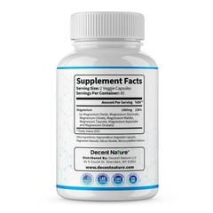 NEW LUXRY Decent Nature Magnesium Complex1000mg-7Elemental Magnesium Capsules