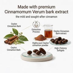 Ceylon Cinnamon Softgels – 300 Softgels – Non-GMO, Gluten Free of – Gentle
