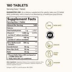 Solgar Ester-C Plus 1000 mg Vitamin 180 Count (Pack of 1), Standard Packaging