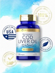 Carlyle Norwegian Cod Liver Oil | with EPA & DHA | 150 Count (Pack of 1)
