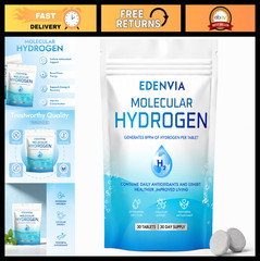 Hydrogen-Rich Water Tablets – 12 ppm Effervescent H2 Tabs for Daily Hydration, 3