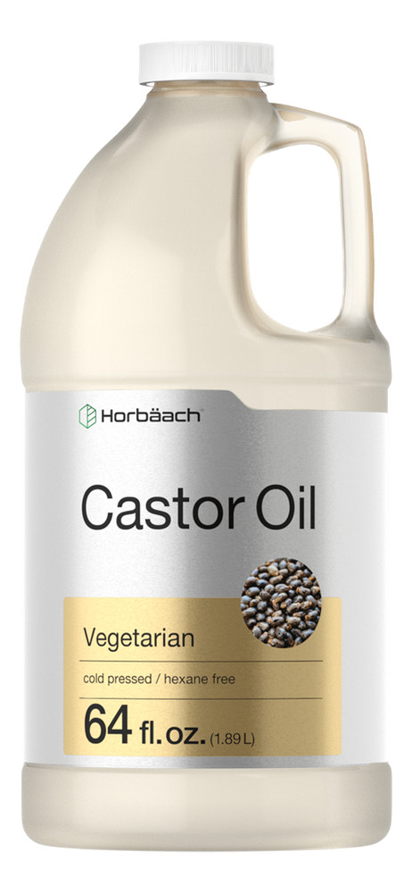 Castor Oil 64 oz Cold Pressed | 100% Pure Hexane Free | Vegetarian | by Horbaach