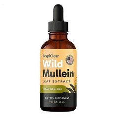 RESPICLEAR All-Natural Mullein Drops With Ginger & Lemon For Lung Cleanse along