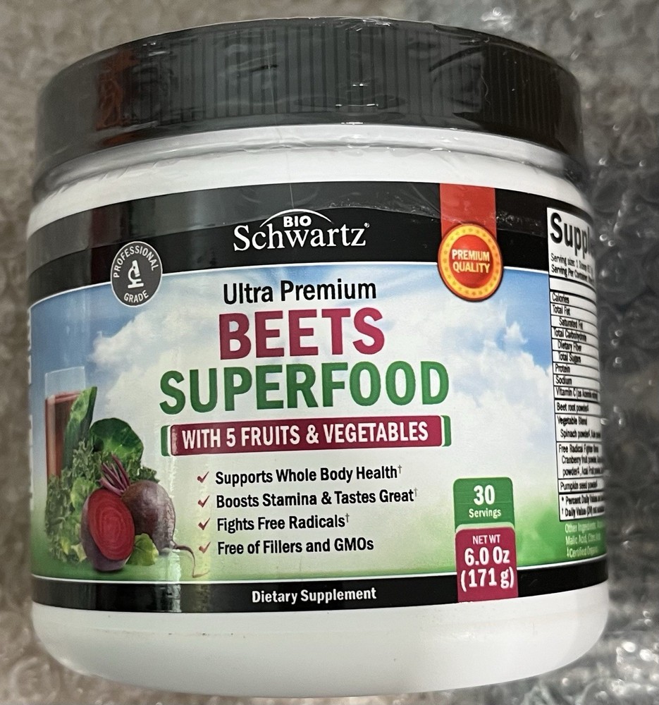 Bio Schwartz Ultra Premium Beets Superfood Supplement 30servings 4/27