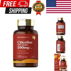 Citicoline Supplement | 500mg | 120 Capsules | CDP Choline | Therapeutic Grad…