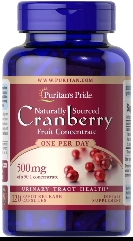 Puritans Pride One A Day Cranberry Capsules, 120 Count