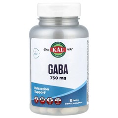 2 X KAL, GABA, 750 mg, 90 Tablets
