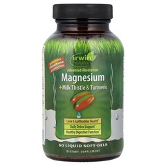 2 X Irwin Naturals, Advanced Absorption Magnesium + Milk Thistle & Turmeric, 60