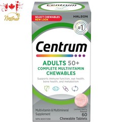 Centrum Select Chewables 50+ Multivitamin | 60 Tablets | Canada | Fresh Stock
