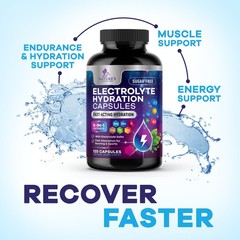 Electrolyte Supplement Hydration Pills w/Bioperine 690mg Replenish Electrolytes