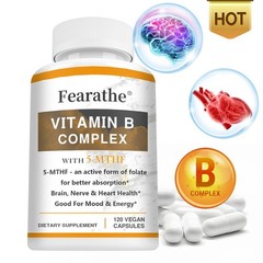 Vitamin B Complex Vitamin B Supplement – With 5-Mthf,B1,B2,B3,B5,B6,B7,B9,B12
